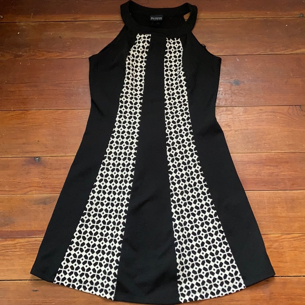 En focus studio  black halter dress